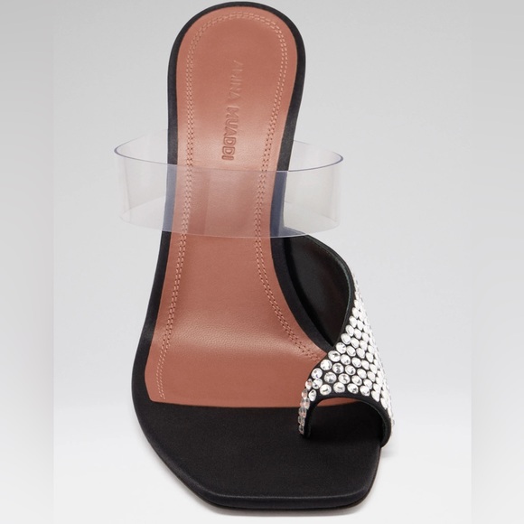 ♠️SOLD♠️ Authentic AMINA MUADDI PALOMA CRYSTAL SLIPPER SANDAL - Picture 2 of 13